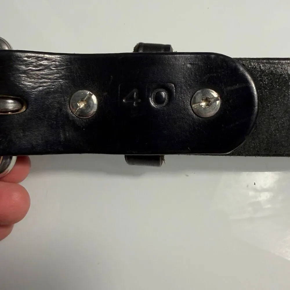 Frank’s Belts The Gunner Black Leather Belt Size 40 Made in USA